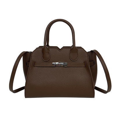 A simple premium platinum bag texture handbag large capacity Kelly bag women's new trendy fashion shoulder messenger bag