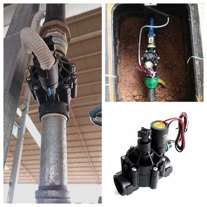 A Irrigation agriculture and forestry landscape intelligent pulse valve, flow adjustable outdoor waterproof valve with manual switch electricity