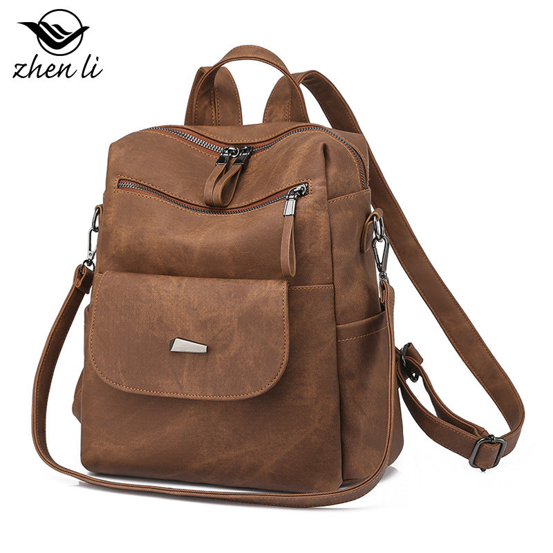 A bag large capacity cross-border women's backpack, backpack women's bags, retro backpack women's bags