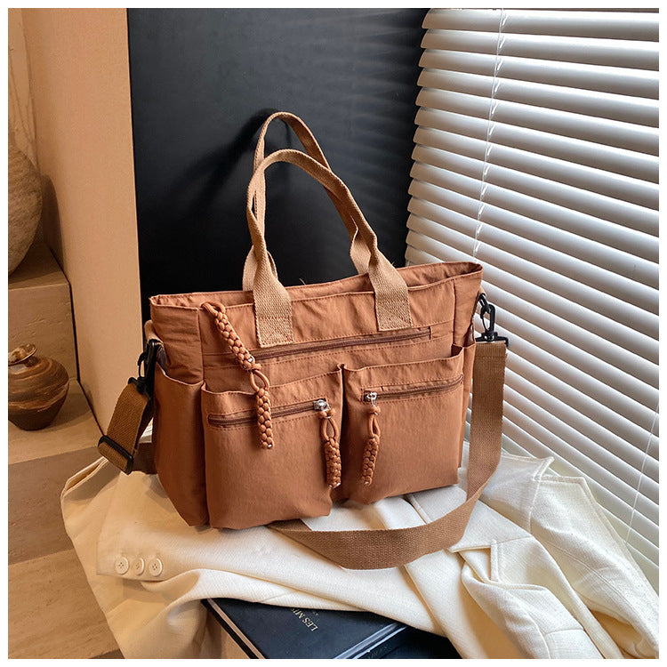 A nylon shoulder bag