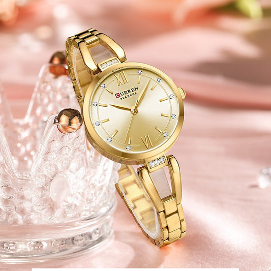 A 9092 Women's Watch Steel Bracelet with Watch Simple Ladies Quartz Bracelet Watch