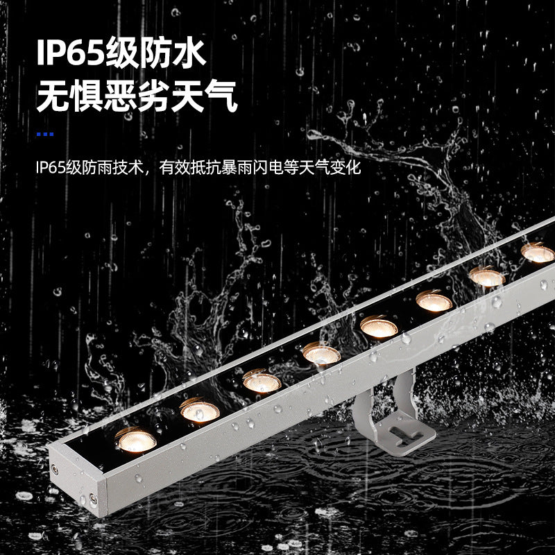 A led outdoor wall washer lighting project colorful wedding spotlights building exterior wall 24V contour light line light