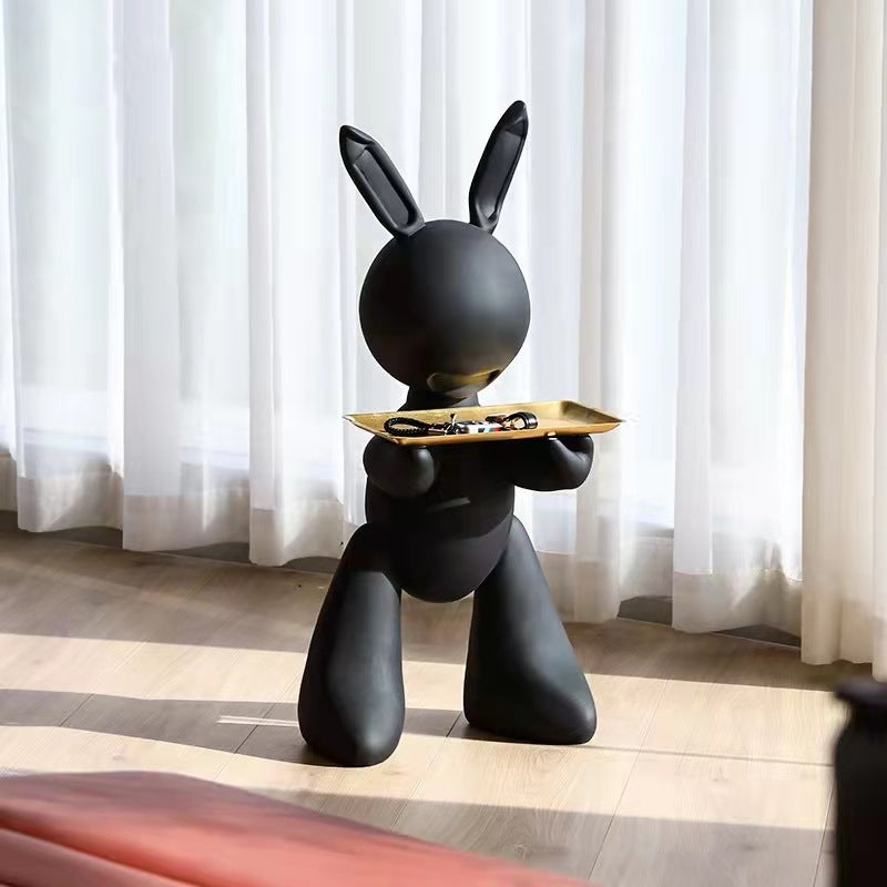 A rabbit resin creative ornament