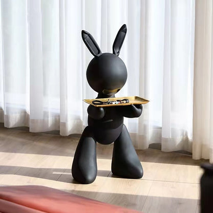 A rabbit resin creative ornament