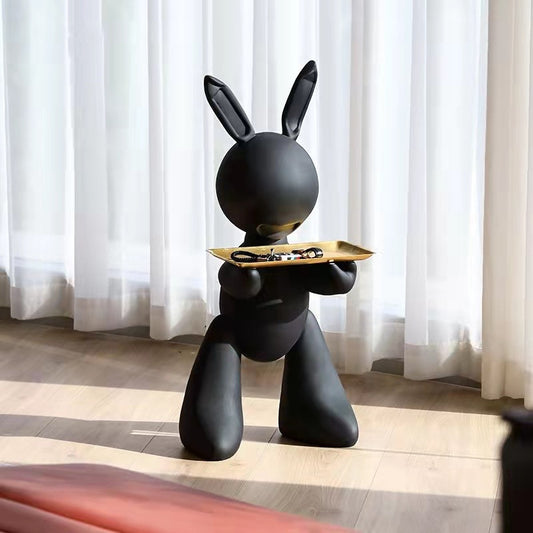 A rabbit resin creative ornament