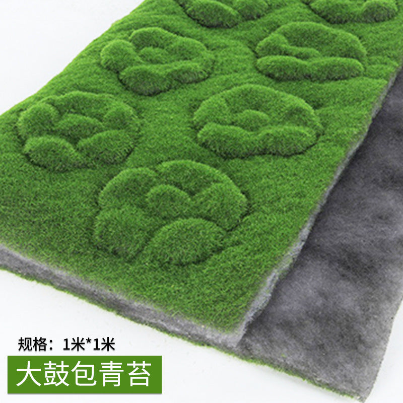 A simulated moss green false moss plant wall moss micro landscape bonsai landscaping decorative lawn turf SIZE: 1M * 1M