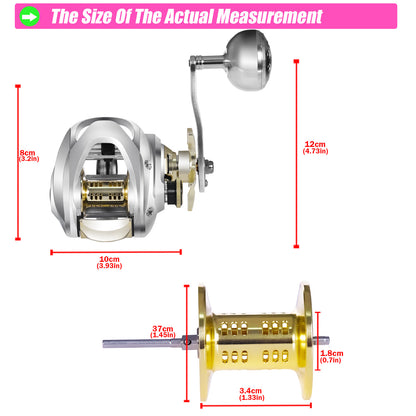 A Large Wide-body All-metal Baitcasting Reel – Durable & Smooth