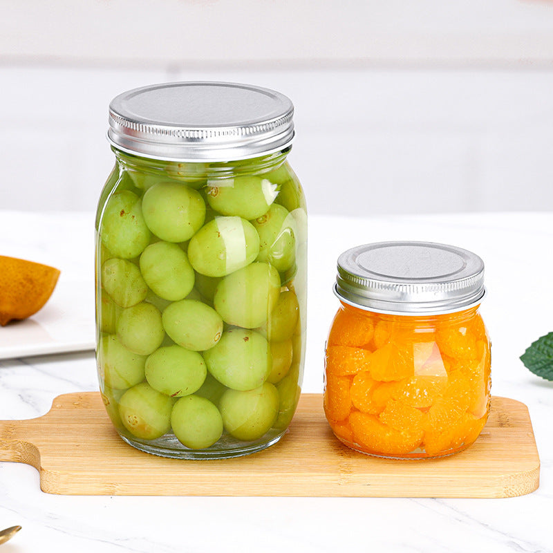 A Food grade high temperature resistant square circle jam lemon paste honey bottle Guiling paste strawberry bottle lead-free glass sealed jar - Mixbatch
