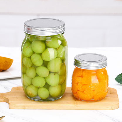 A Food grade high temperature resistant square circle jam lemon paste honey bottle Guiling paste strawberry bottle lead-free glass sealed jar - Mixbatch