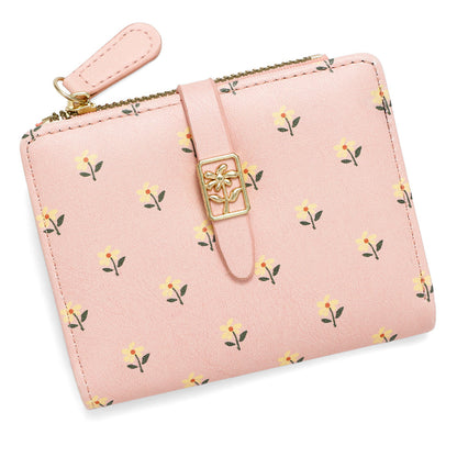 A new women's wallet short solid color card bag women's high-end cross-border zipper change bag source manufacturer