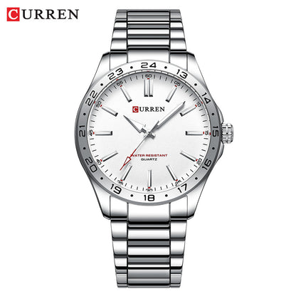 A 8452 Casual Quartz Watch Men's Watch, Steel Strap Watch, Business Men's Watch - Mixbatch