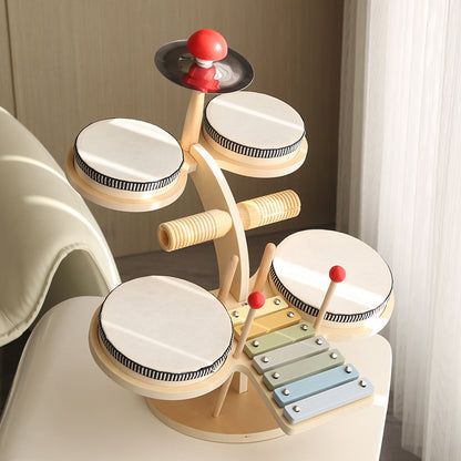 A baby children's music banging bandstand men and women birthday gifts Orff musical instruments teaching aids wooden toys