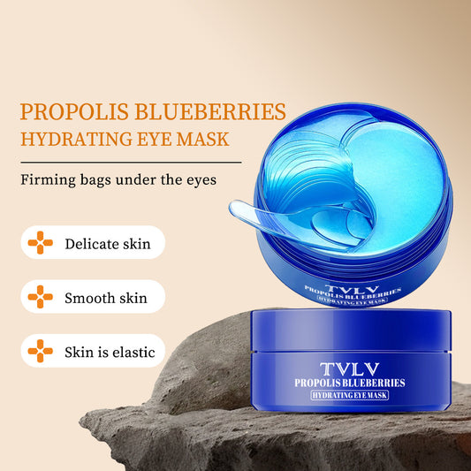 A TVLV rice puree eye mask sticker, moisturizing and brightening around the eyes, propolis blueberry water translucent and moisturizing eye mask