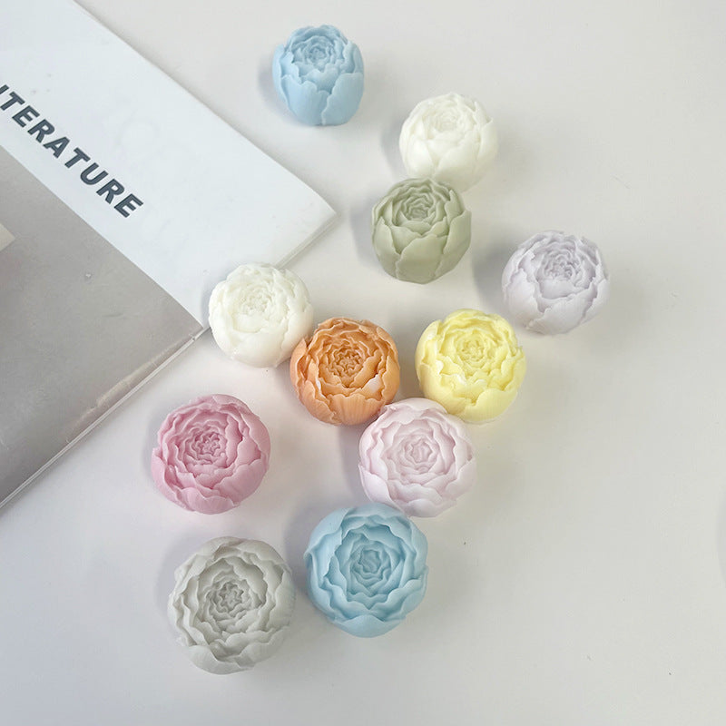 A flower candle silicone mold