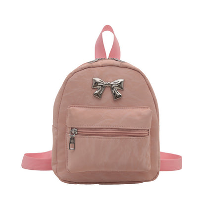 A Bow Casual Fashion Korean Edition Large Capacity College Style Girls Light Small Travel Back Shoulder Backpack Women