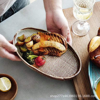A handmade ceramic cup and saucer set