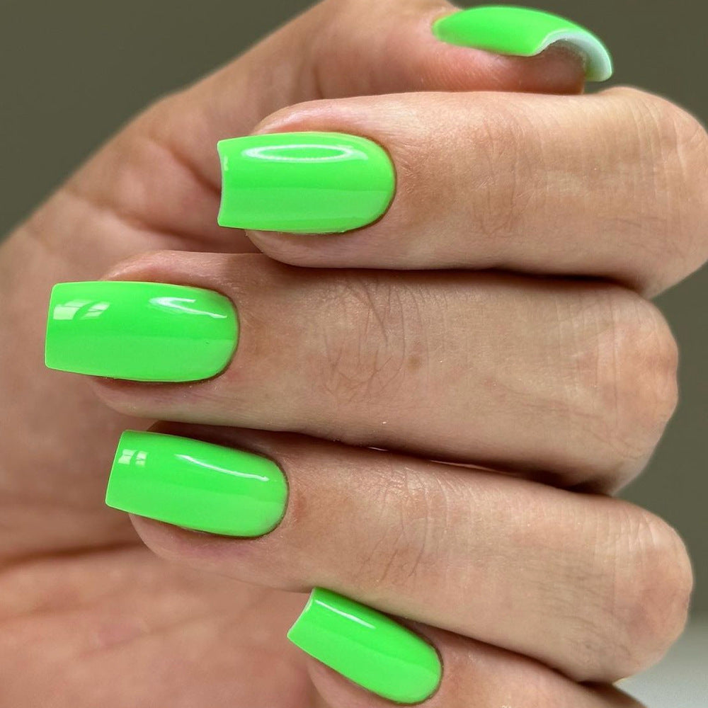 A Cross-border Wearable Women's Nail Art Wholesale Simple Medium and Long Square Solid Color Nail Art Patch Wearing Nail Wholesale - Mixbatch