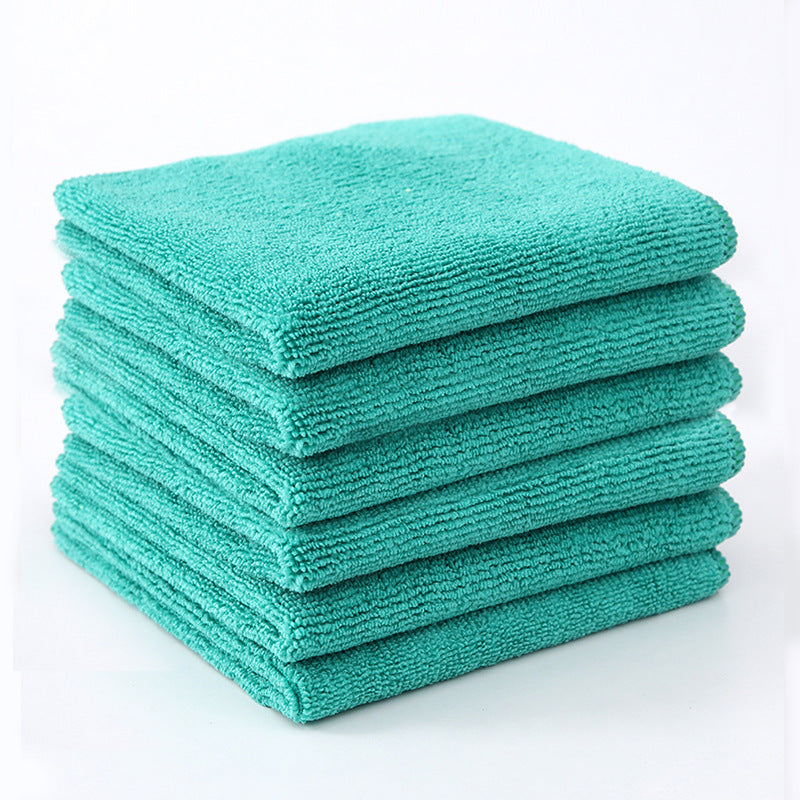 A 350G warp knitted microfiber towel high elastic silk locking edge does not shed hair and does not fade housekeeping cleaning kitchen rag