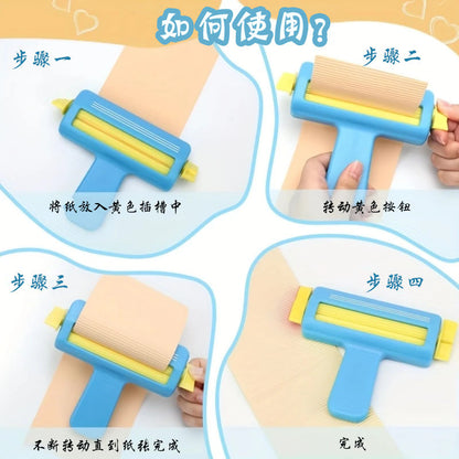 A Hand-held Rotary Roller Indentation Machine Multifunctional Hand Account Paper Art Machine Manual Puzzle Tool Star Pattern Punching