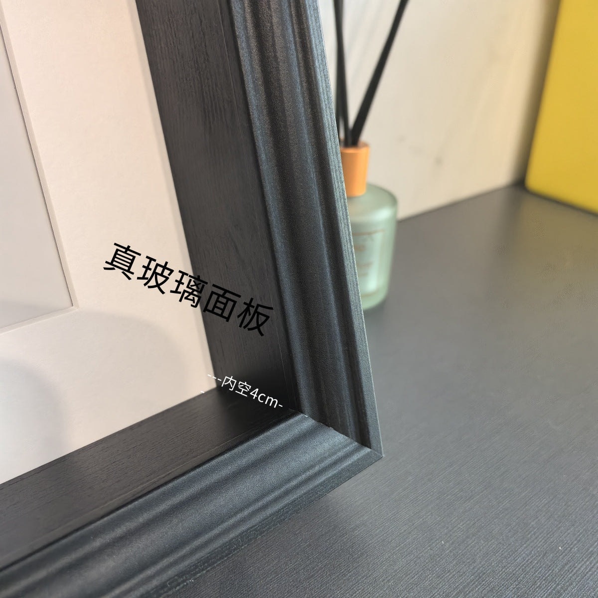 A wooden photo frame hollow 4cm picture frame doll American doll blind box handmade building block mounted three-dimensional display frame