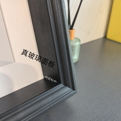 A wooden photo frame hollow 4cm picture frame doll American doll blind box handmade building block mounted three-dimensional display frame