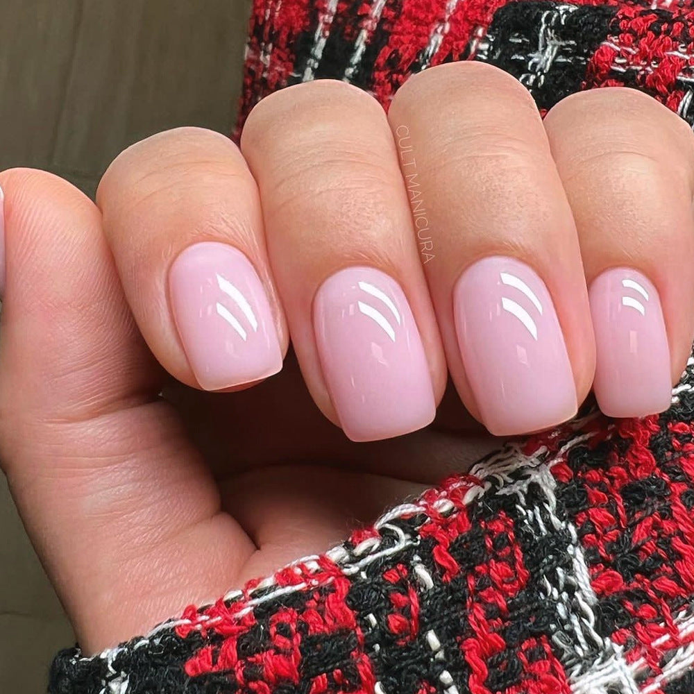 A Cross-border Wearable Women's Nail Art Wholesale Simple Medium and Long Square Solid Color Nail Art Patch Wearing Nail Wholesale - Mixbatch