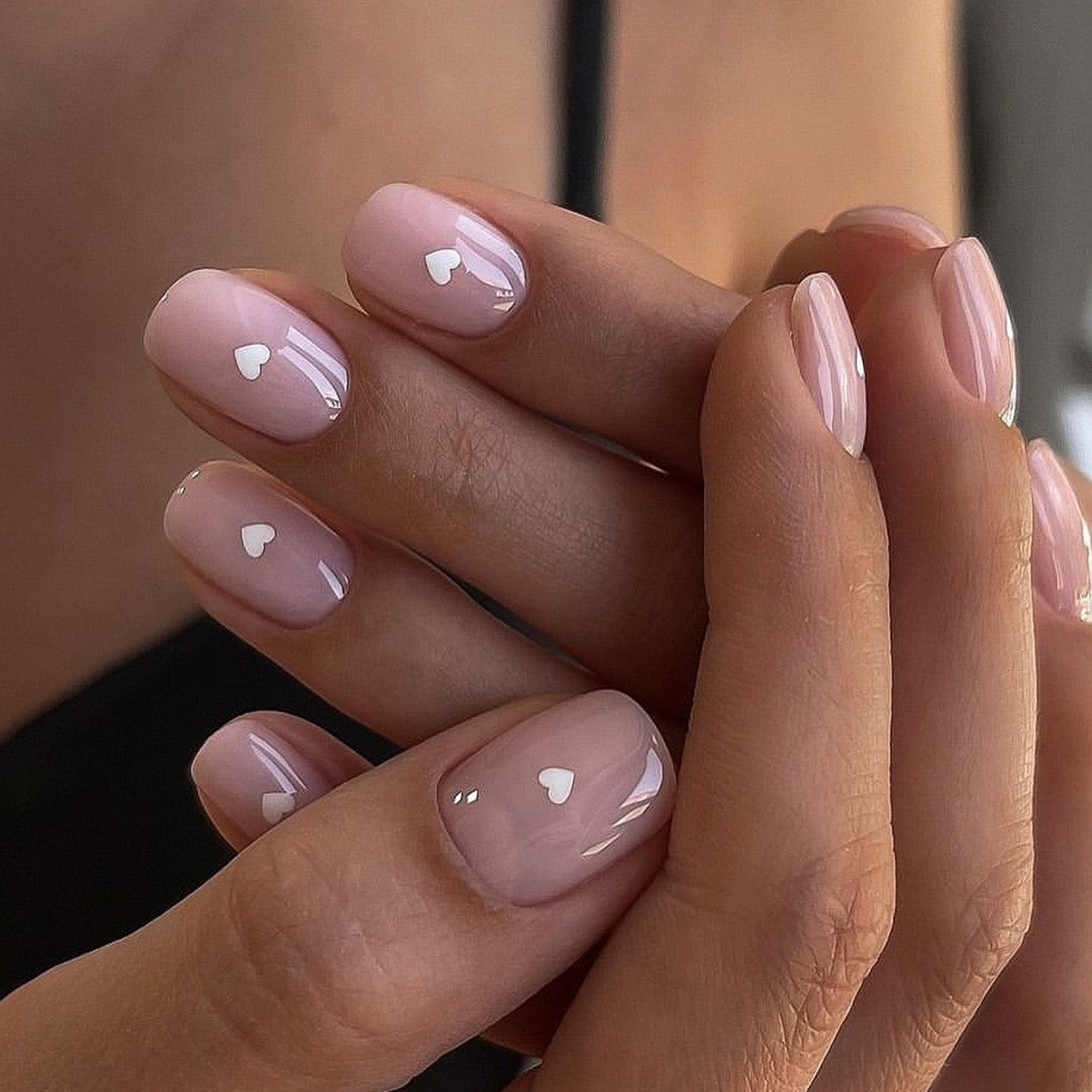 A cross-border explosion European and American style nail piece with diamond long square French manicure three-dimensional love broken diamond wearing nail wholesale - Mixbatch