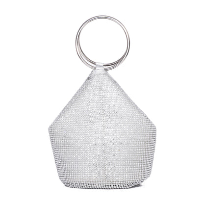 A new cross-border diamond-encrusted dinner bag, portable vegetable basket, rhinestone evening bag,