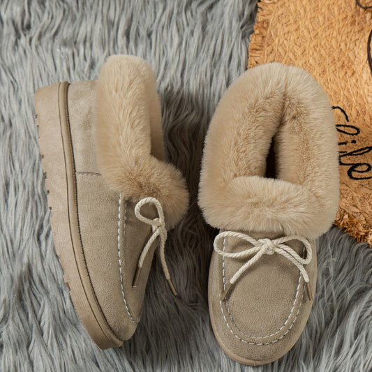 A warm plush boot