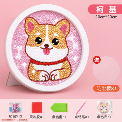 A diamond sticker paste point diamond painting toy little girl handmade children DIY - Mixbatch
