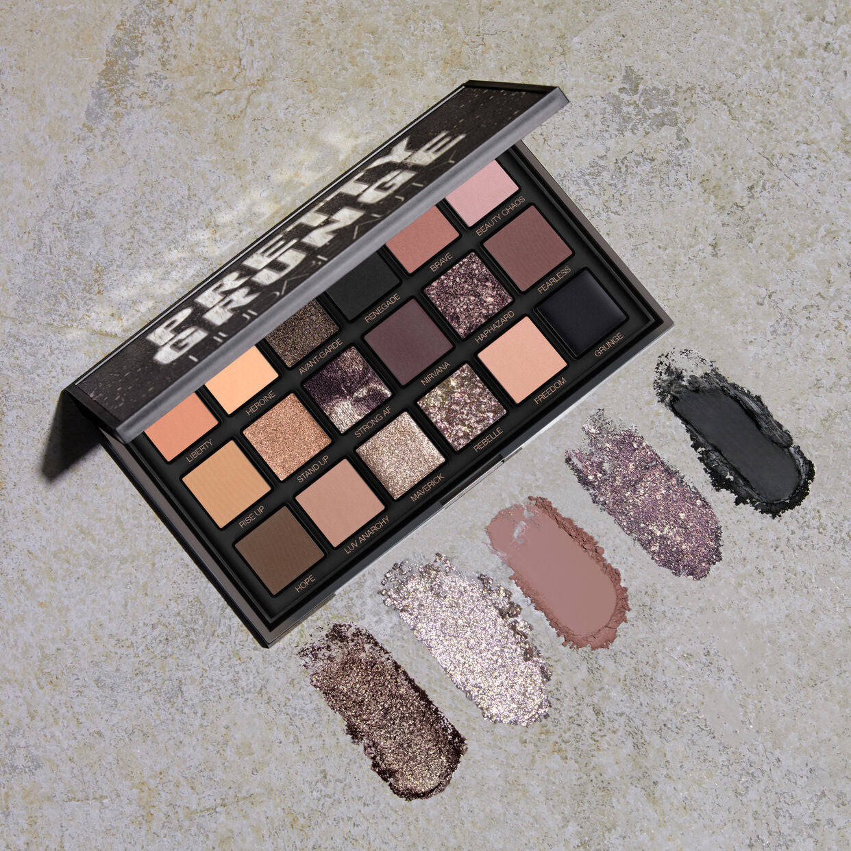 A huda 18-color eyeshadow 1st generation 3rd generation desert eyeshadow gold empowered inverted rose snowflake 18-color eyeshadow - Mixbatch