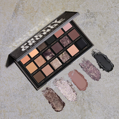 A huda 18-color eyeshadow 1st generation 3rd generation desert eyeshadow gold empowered inverted rose snowflake 18-color eyeshadow - Mixbatch