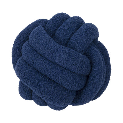 A braided knotted ball pillow