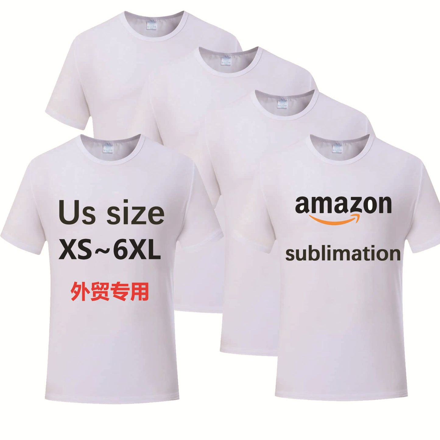 A Cross-border solid color blank milk silk modal hot sublimation transfer advertising shirt children's polyester T-shirt men's short sleeves - Mixbatch