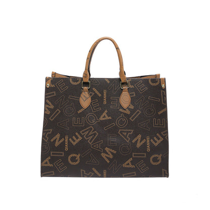 A new model, new style, simple and large-capacity letter presbyopia tote bag, portable commuter women's bag