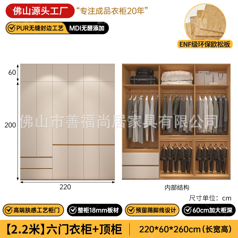 A The solid wood wardrobe with OSB board ENF grade melamine paint finish