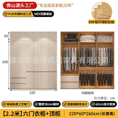 A The solid wood wardrobe with OSB board ENF grade melamine paint finish