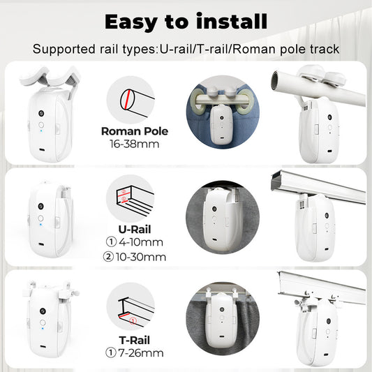 A graffiti curtain motor can be light-sensitive temperature sensing smart home wifi curtain robot bluetooth wireless remote control