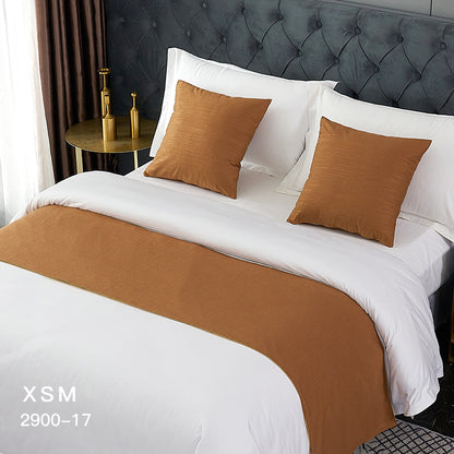 A hotel bedside towel decoration