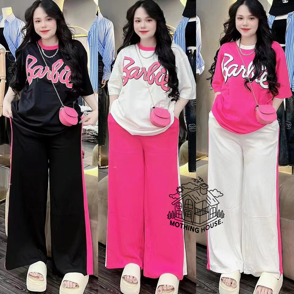 A casual two-piece set summer loose short-sleeved wide-leg pants fashion age-reducing two-piece set foreign style