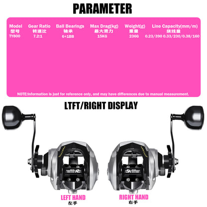 A Heavy-duty Wide-body Baitcasting Reel for Ocean Fishing