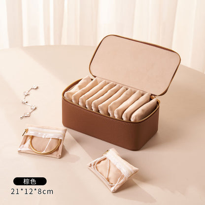 A New Large Delicate Antioxidant Jewelry Storage Box Necklace Ring Earrings Travel Jewelry Storage Box