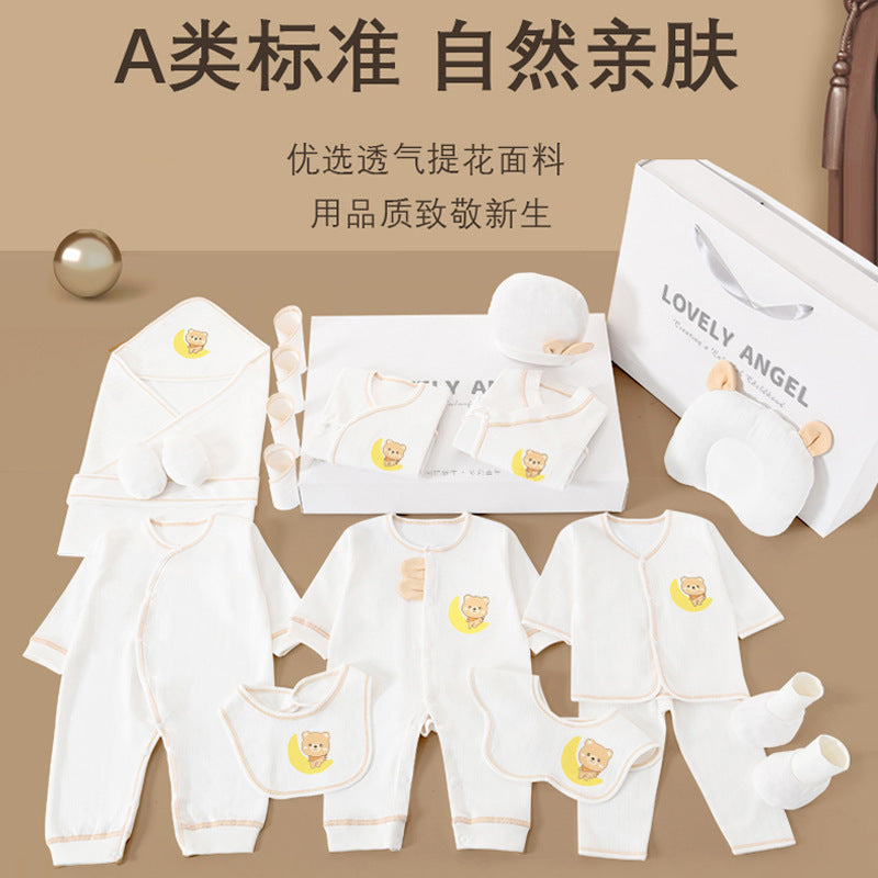 A3 Baby Clothes Newborn Gift Box Class A Pure Cotton Set Full Moon Newborn Baby Gifts High-end Infant and Toddler Products - Mixbatch