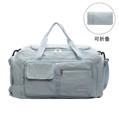A foldable portable shoulder large capacity bag