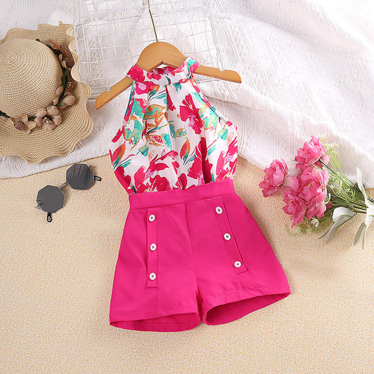 A European and American girls' suits cross-border popular children's clothing