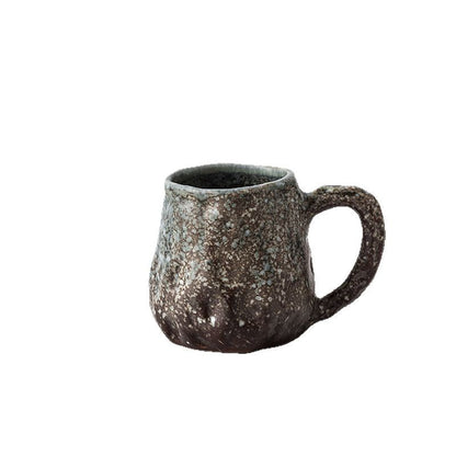 A ceramic coffee cup and saucer set