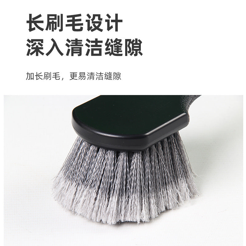 A car tire cleaning brush