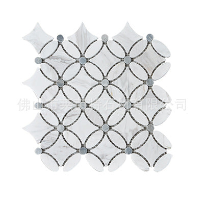 A marble mosaic wall tile