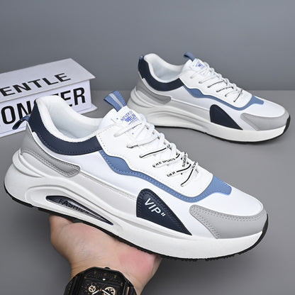 A soft-soled mesh men's shoes, new summer 2024 comfortable and trendy running sports shoes, leather non-slip and versatile casual shoes - Mixbatch
