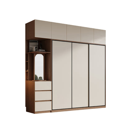 A European pine board wardrobe with melamine finish